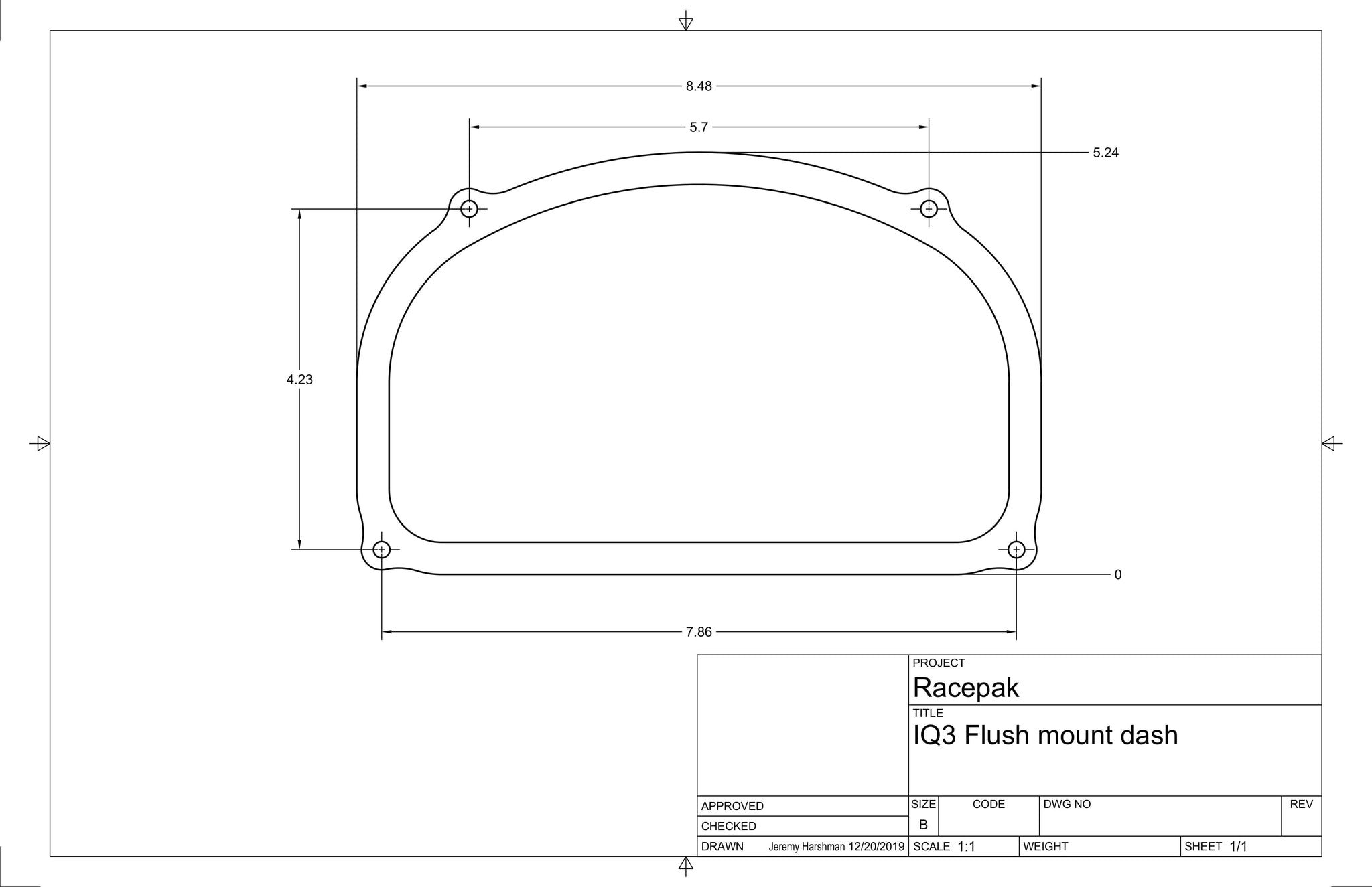 Racepak Billet Dash Mount – Harshman Automotive